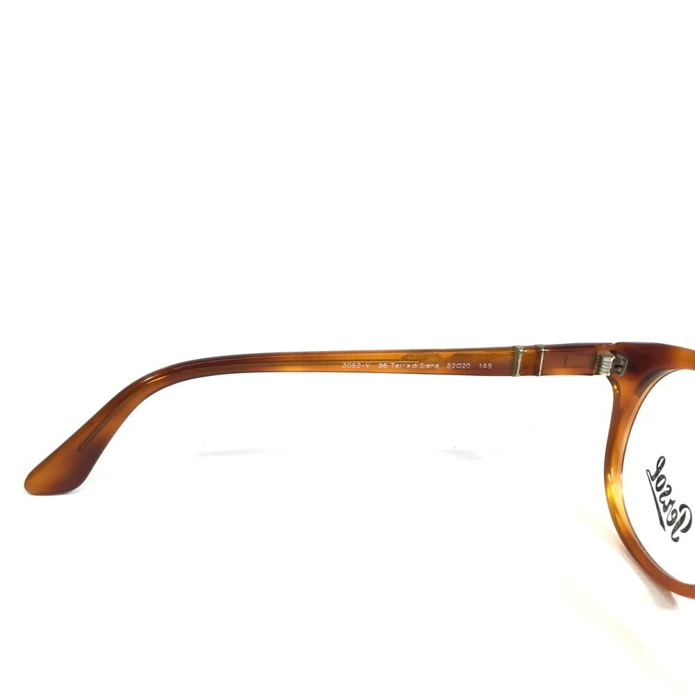 Persol Eyeglasses Frames 3052-V 96 Terra di Siena Brown Tortoise 52-20-145